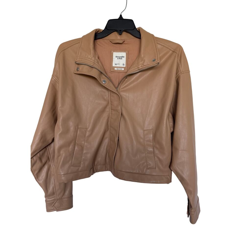 Abercrombie and Fitch Vegan Leather Bomber Jacket, XL